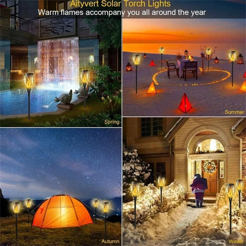 Hot 51LED 96LED Solar Flame To – Fire Torch Solar Bewertung und Preis