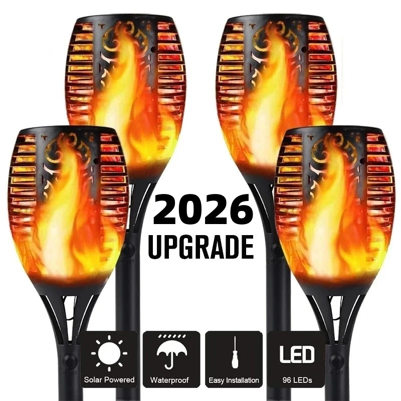 Hot 51LED 96LED Solar Flame To – Fire Torch Solar Bewertung und Preis