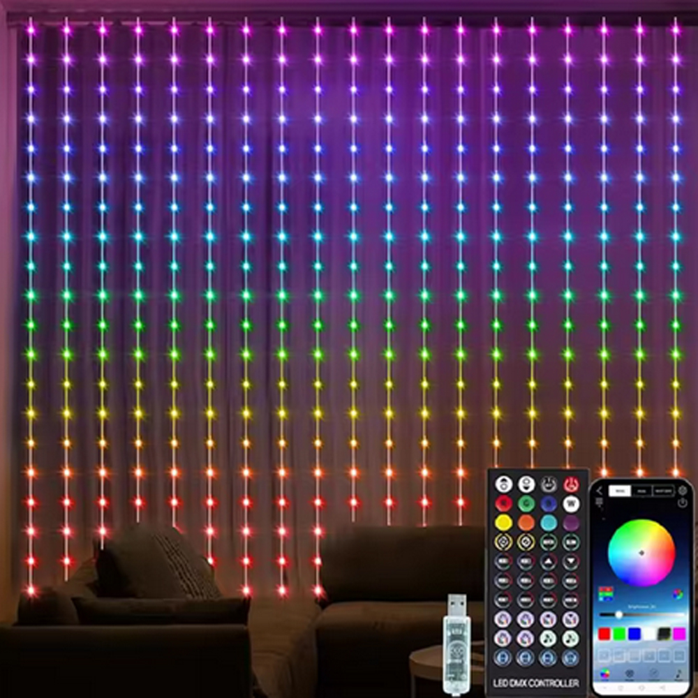 3M RGB Smart LED Curtain Light – Outdoor Lighting Usb Bewertung und Preis