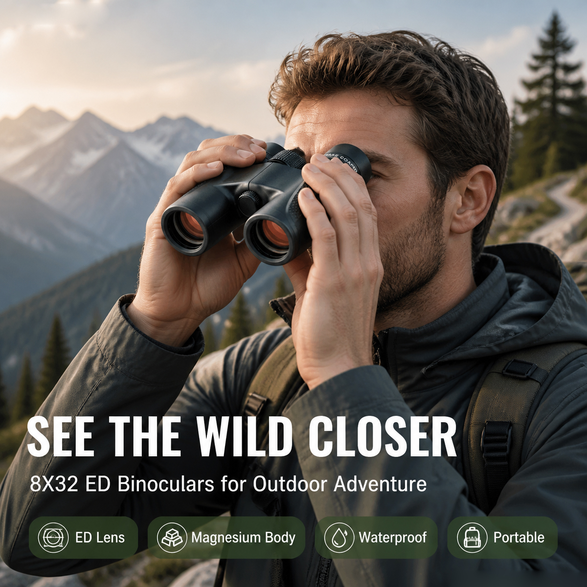 Binoculars Shuntu 8x32 Telesco - Outdoor Adventure Films recensie en prijs
