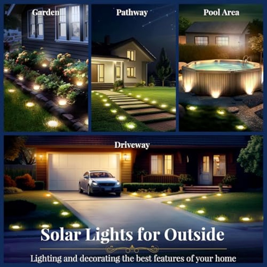 Solar Ground Lights Solar Ligh – Outdoor Lighting Driveway Bewertung und Preis