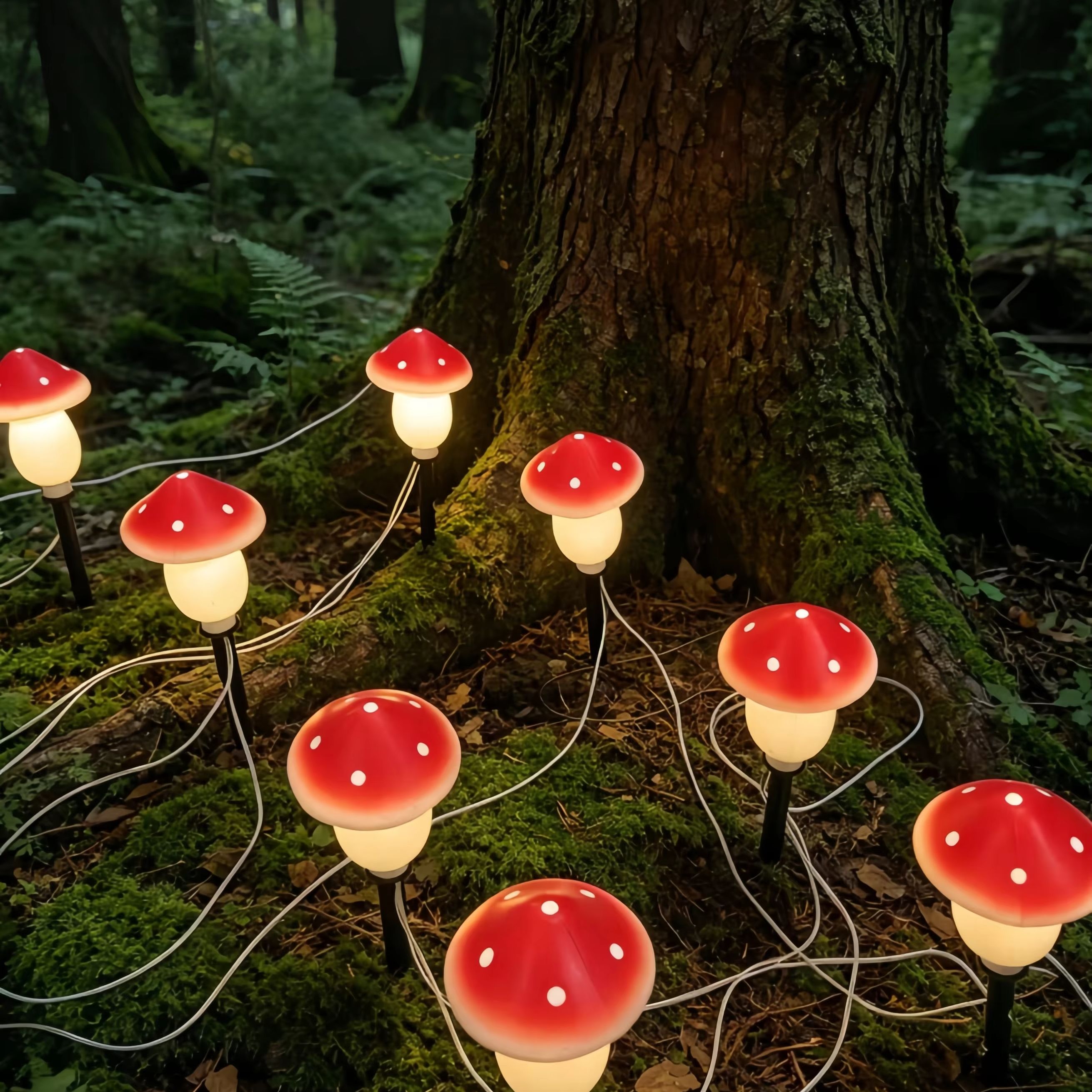 Solar Mushroom String Lights W – Outdoor Lighting For Christmas Bewertung und Preis