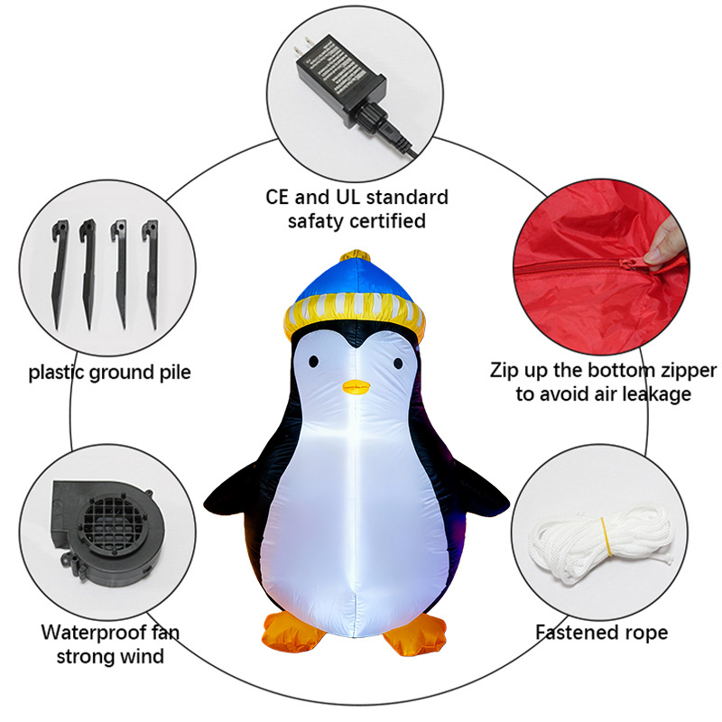 1.5M Christmas Penguin Inflata – Outdoor Lighting For Christmas Bewertung und Preis