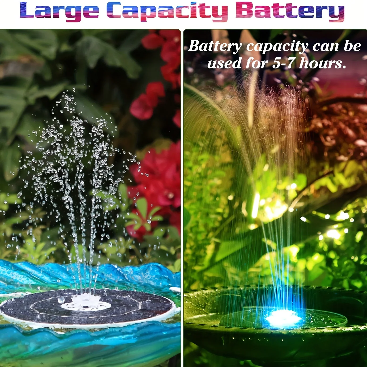6.5W LED Solar Fountain Pump w – Outdoor Lighting Under Pergola Bewertung und Preis